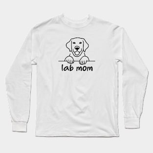 Lab Mom Line Art Long Sleeve T-Shirt